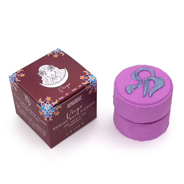 Ensemble de Boules de Bain du Zodiaque avec Horoscope - Vierge