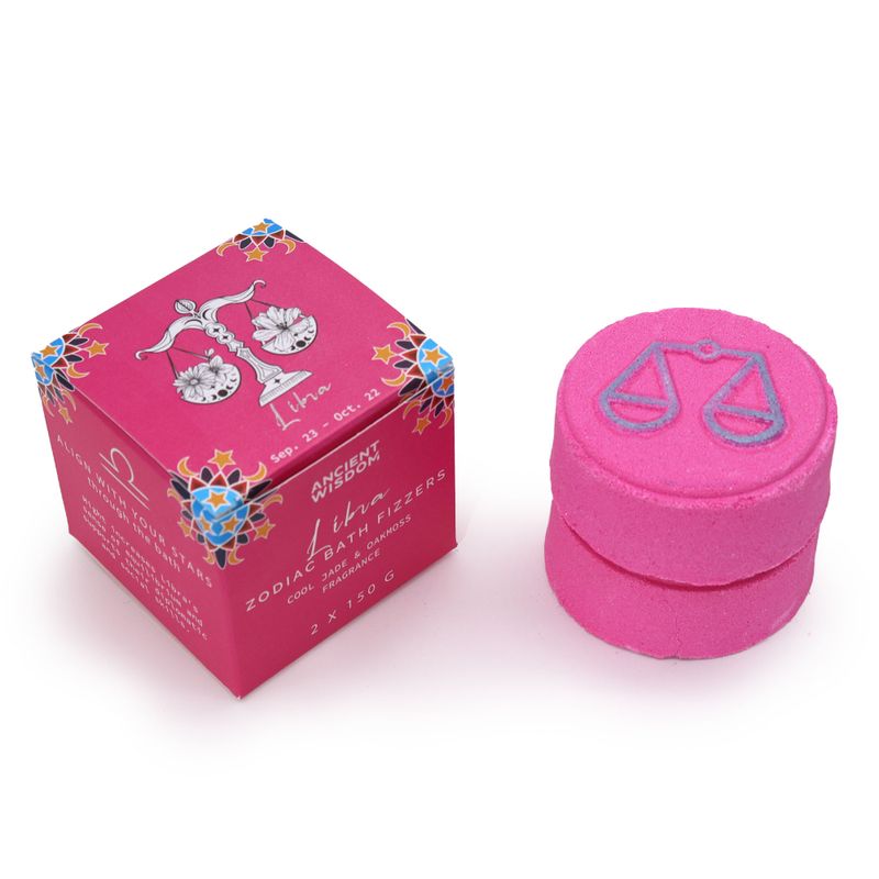Ensemble de Boules de Bain du Zodiaque avec Horoscope - Balance