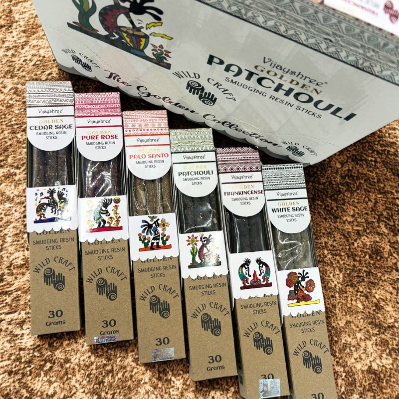 30g Pack de démarrage de Bâtons de Résine de Purification Dorés