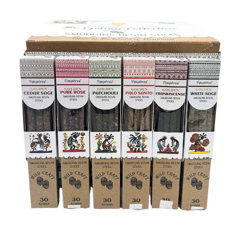 30g Pack de démarrage de Bâtons de Résine de Purification Dorés