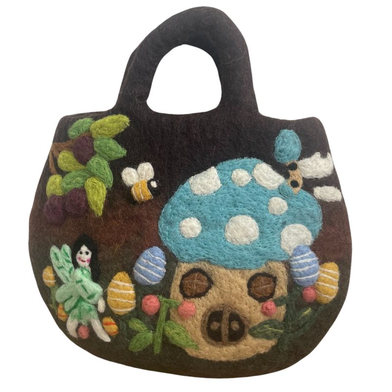 Sac Panier en Feutre Jardin de Fées