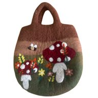 Sac Panier en Feutre Jardin aux Champignon