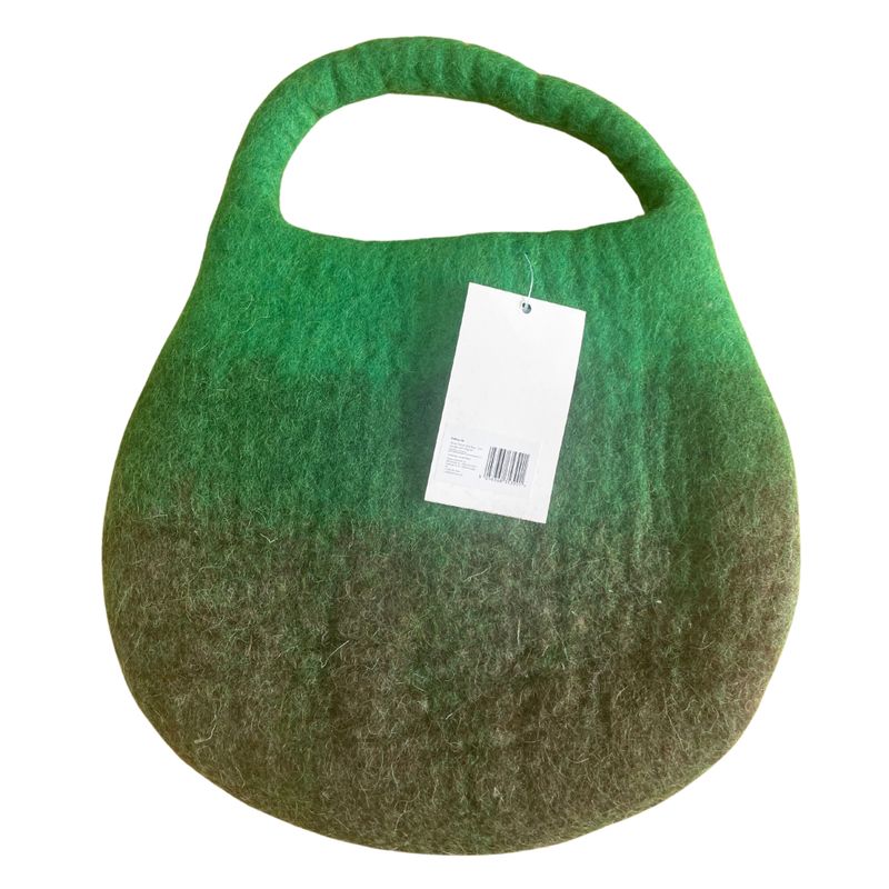 Sac Panier Abeille Feutre – Anse Fermoir Magnétique – Vert