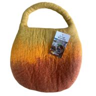 Sac Panier Abeille Feutre – Anse Fermoir Magnétique – Orange
