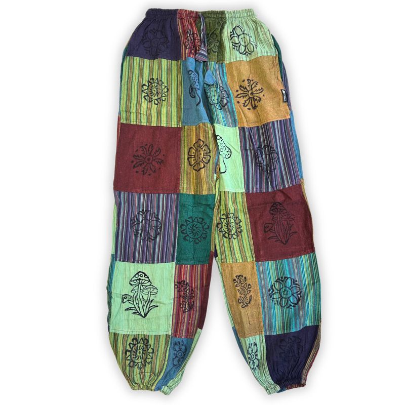 Nomad Sari - Pantalon Champignon -  imprimés au Bloc - Tons Verts
