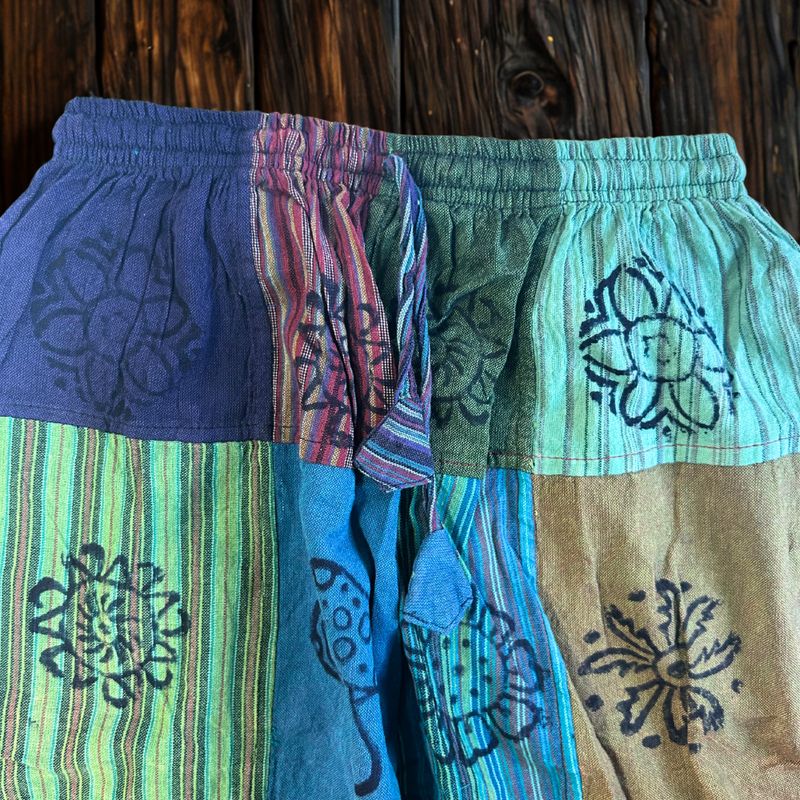 Nomad Sari - Pantalon Champignon -  imprimés au Bloc - Tons Verts