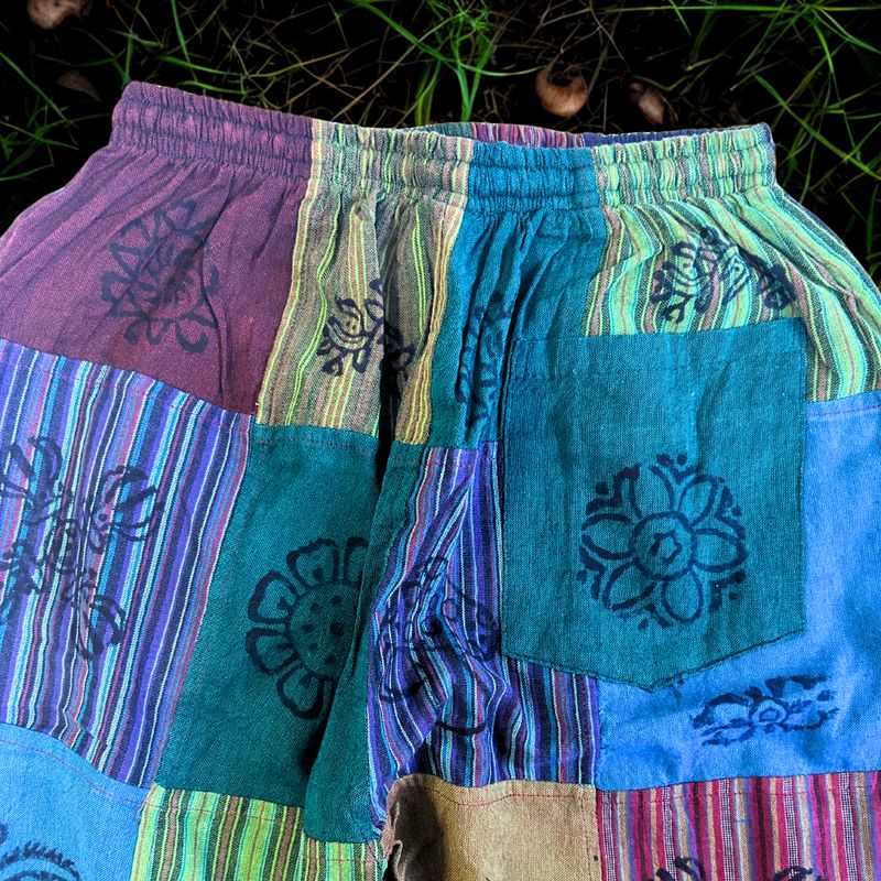 Nomad Sari - Pantalon Champignon -  imprimés au Bloc - Tons Verts