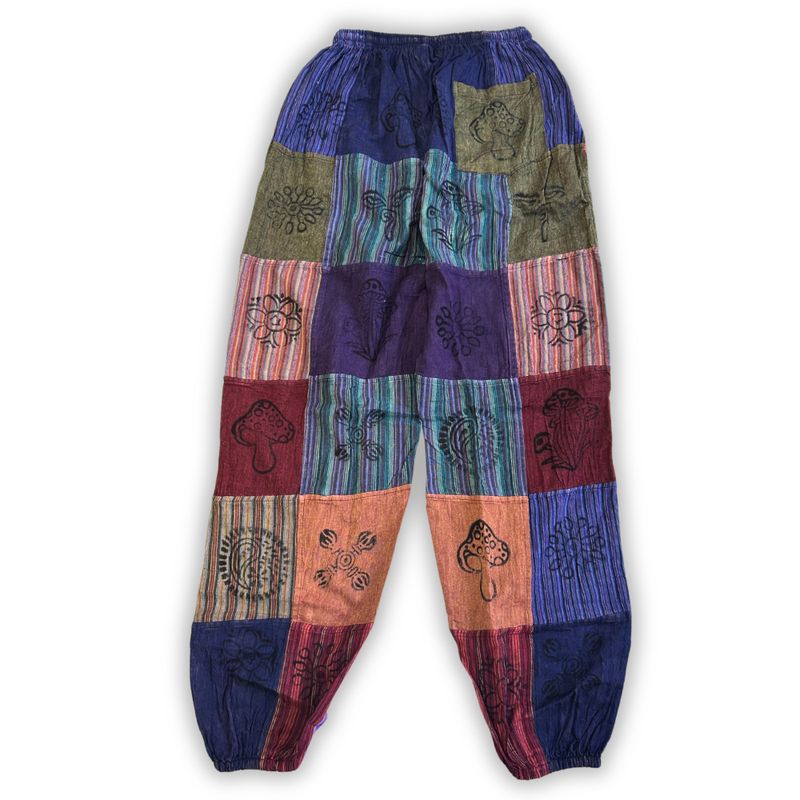 Nomad Sari - Pantalon Champignon -  imprimés au Bloc - Tons Violets