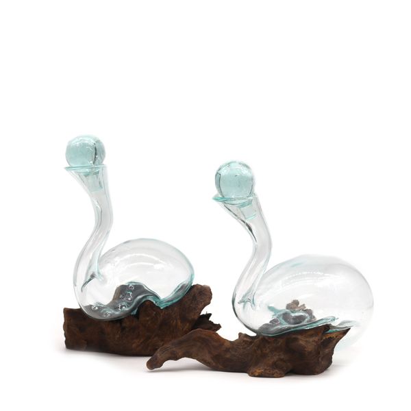 Vase en Verre Soufflé sur Racine - Décanteur de Vin