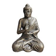 Grand Bouddha Antique en Or Méditant dans un Stupa - 1,5m