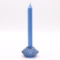 Porte-bougie réversible en forme de fleur - bleu