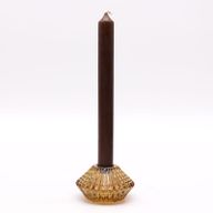 Porte-bougie réversible  en forme de fleur - ambre antique