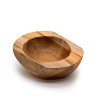 Bol moyen en bois de teck de forme naturelle - 20x7cm