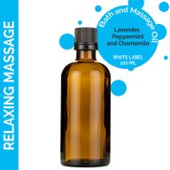 Huile de Bain et de Massage - Relaxante - 100ml - Marque Blanche