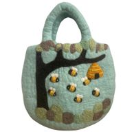 Sac Panier en Feutre Arbre et Ruche