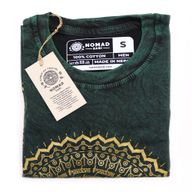 T-shirt Délavé - Mandala - Vert