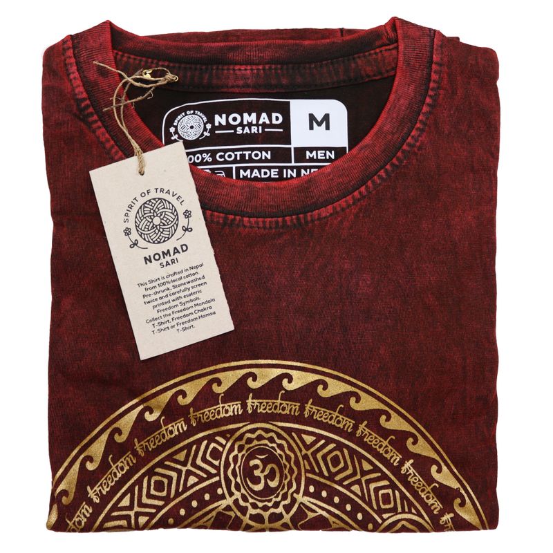 T-shirt Délavé - Chakra - Bourgogne (Medium)
