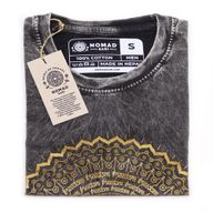 T-shirt Délavé - Mandala - Gris Foncé