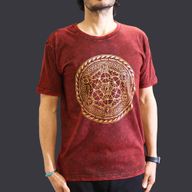 T-shirt Délavé - Chakra - Bourgogne (Medium)