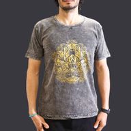 T-shirt Délavé - Hamsa - Gris Foncé (Medium)