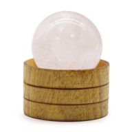 Sphère en cristal de gemme 40 mm - Quartz clair avec support