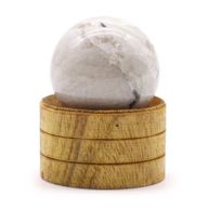 Sphère en cristal de gemme 40 mm - Pierre de lune indienne avec support
