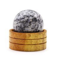 Sphère en cristal de gemme 50 mm - Pierre de lune indienne avec support
