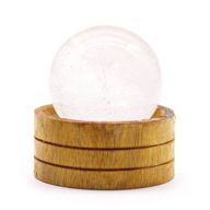 Sphère en cristal de gemme 50 mm - Quartz clair avec support