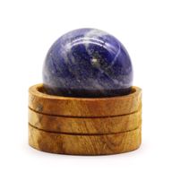 Sphère en cristal de gemme 50 mm - Lapis afghan avec support