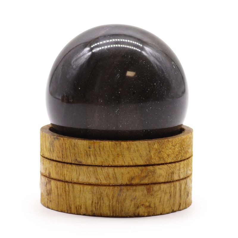 Sphère en cristal de gemme 50 mm - Agate océanique avec support