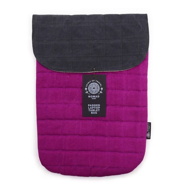 Pochette en toile rembourrée ordinateur portable- Violet