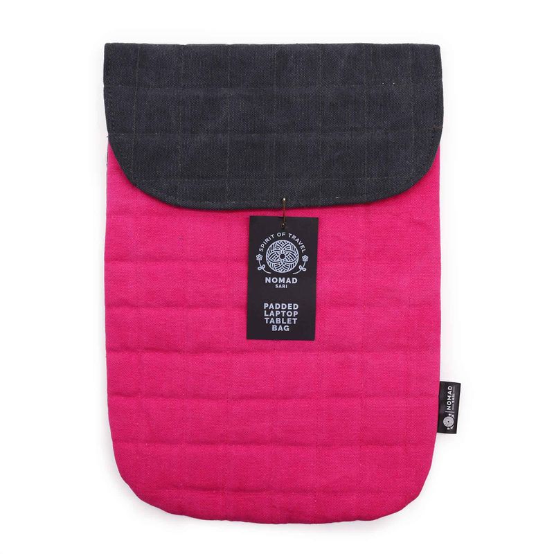 Pochette en toile rembourrée ordinateur portable– Rose