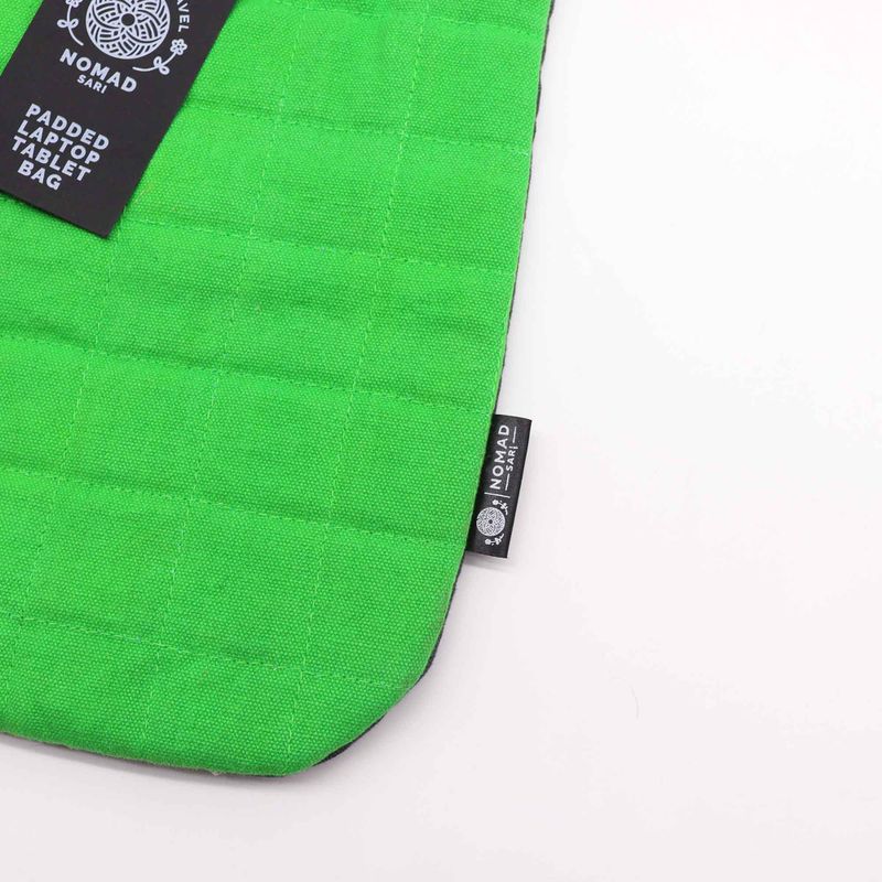 Pochette en toile rembourrée ordinateur portable– Vert