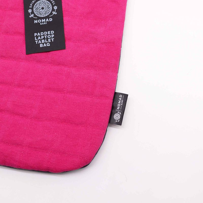 Pochette en toile rembourrée ordinateur portable– Rose