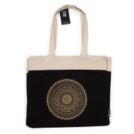 Grand sac cabas délavé chocolat – Mandala Liberté