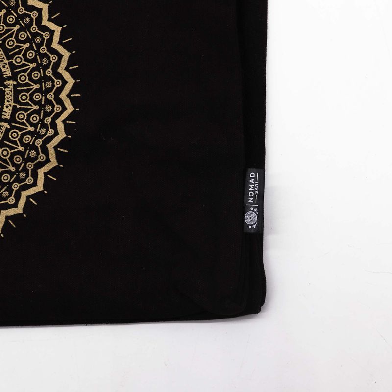 Grand sac cabas délavé chocolat – Mandala Liberté
