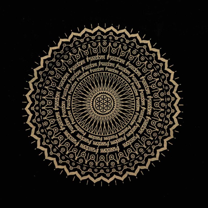 Grand sac cabas délavé chocolat – Mandala Liberté