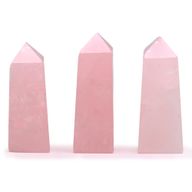 Pointes Obélisques en Gemme env. 5 cm – Quartz Rose