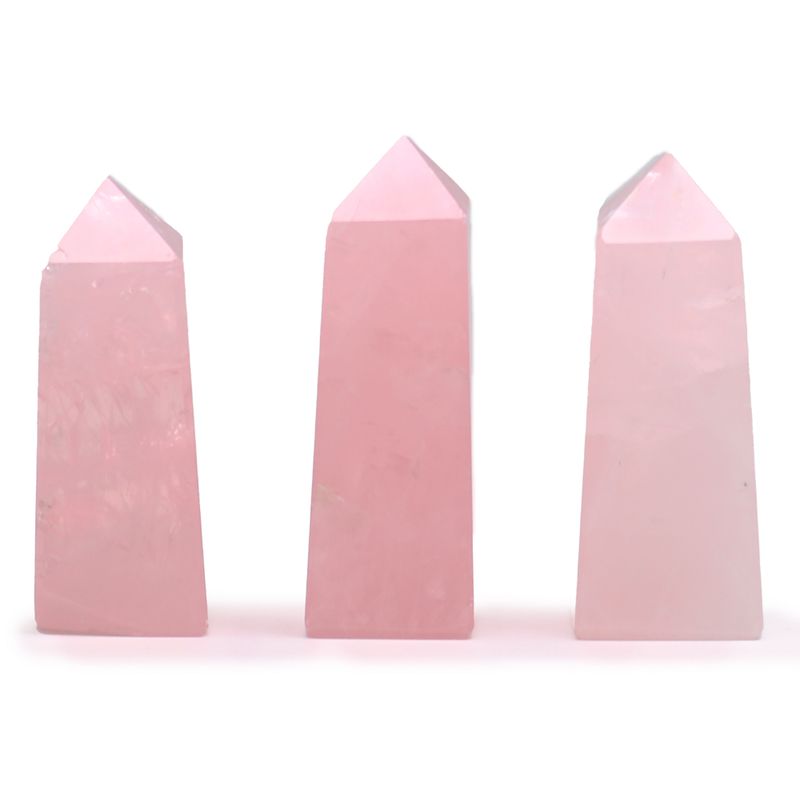 Pointes Obélisques en Gemme env. 5 cm – Quartz Rose