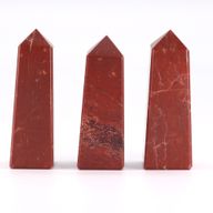 Pointes Obélisques en Gemme env. 5 cm – Jaspe Rouge