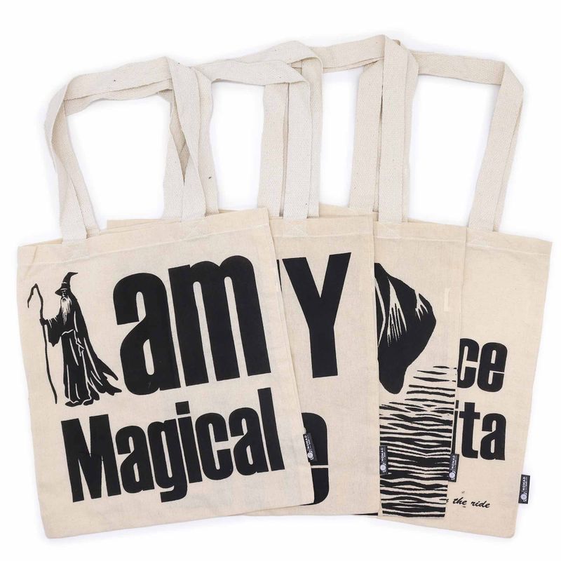Sac en tissu Iconic Tote Bag - Carton Assorti (10 designs) - Coton naturel