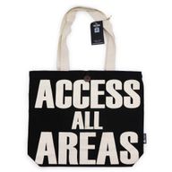 Sac en tissu Iconic Tote Bag - ACCÈS TOUTES ZONES - Noir coton naturel
