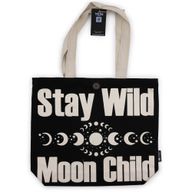 Sac en tissu Iconic Tote Bag - Reste Sauvage, Enfant de la Lune - Noir coton naturel