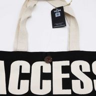 Sac en tissu Iconic Tote Bag - ACCÈS TOUTES ZONES - Noir coton naturel