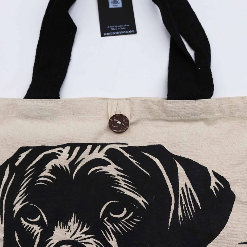 Sac en tissu Iconic Tote Bag - Vie de Chien - Blanc coton naturel