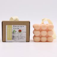 Savon de Massage à l'unité emballé dans une boîte - Géranium et Bois de santal