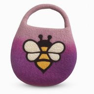 Sac Abeille en Feutre  –  Anse avec Fermoir Magnétique –  Lavande