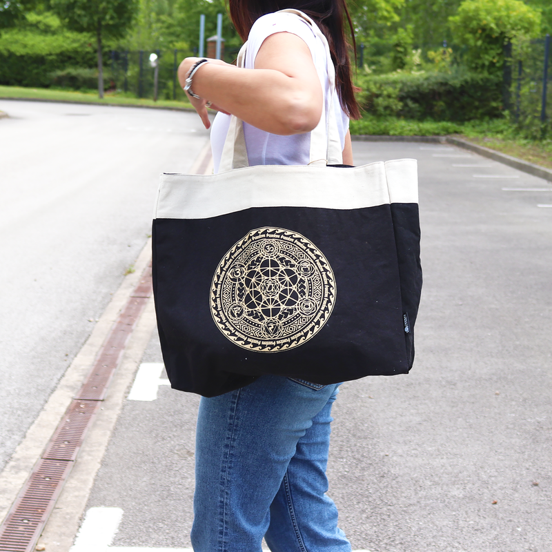 Grand sac cabas délavé chocolat – Chakra Liberté