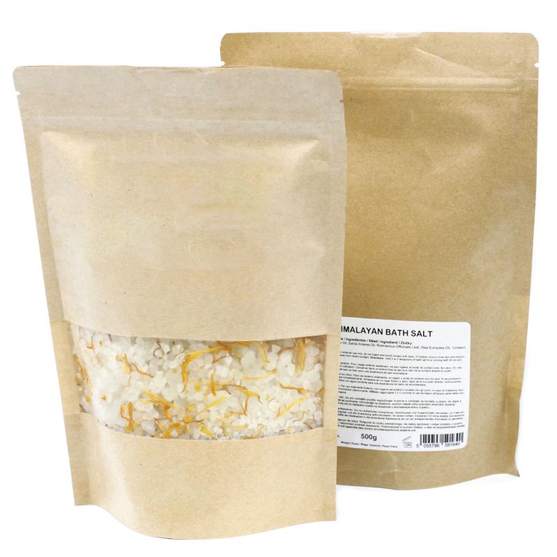 Mélange de Sels de Bain de l'Himalaya 500g - Energise - Marque Blanche