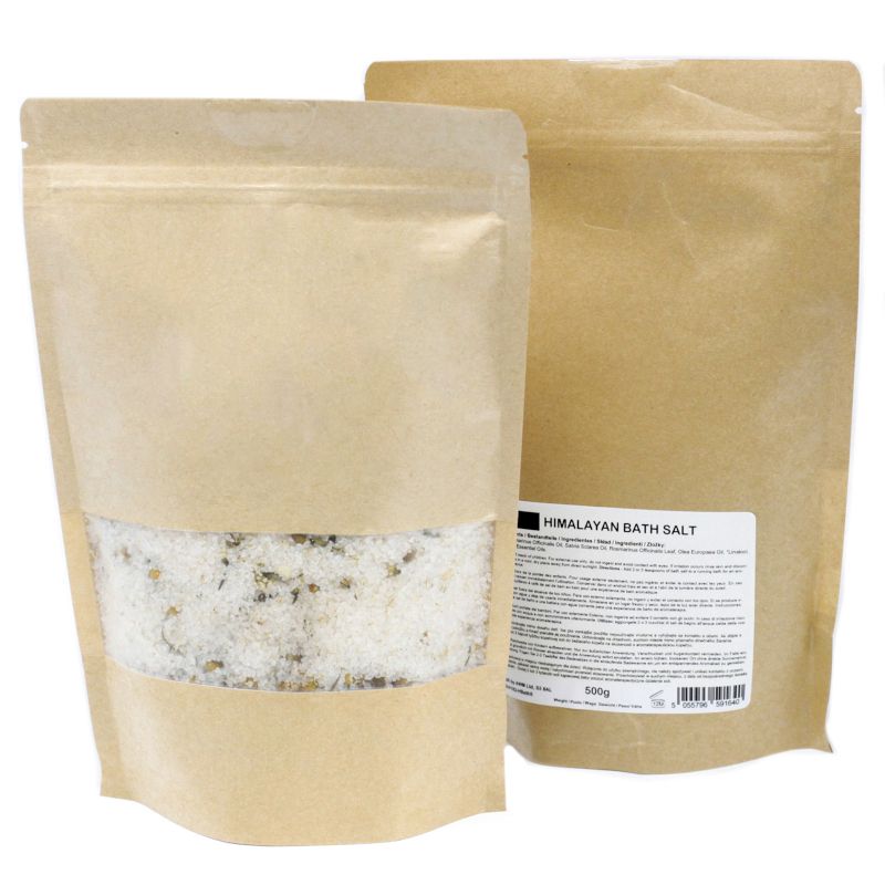 Mélange de Sels de Bain de l'Himalaya 500g - Raviver la Peau - Marque Blanche